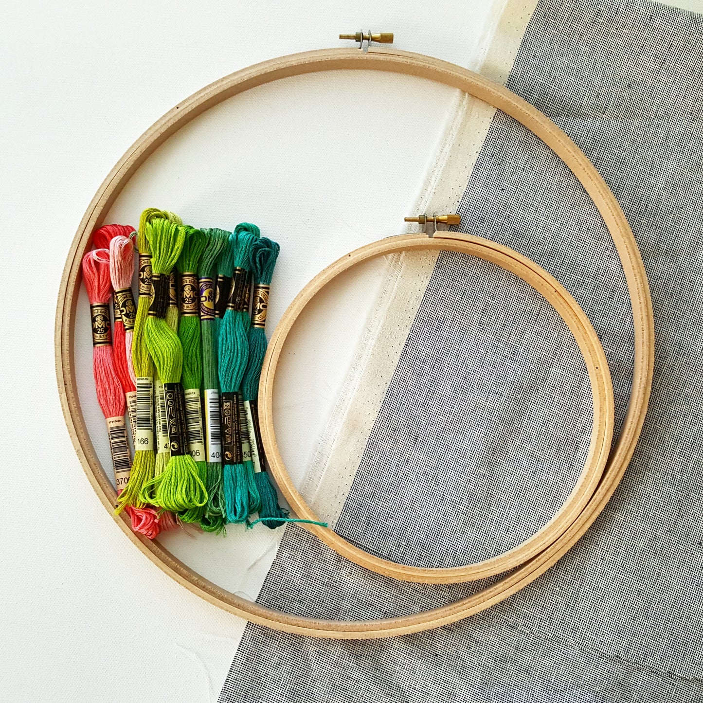 Rainbow Roses Double Hoop Kit