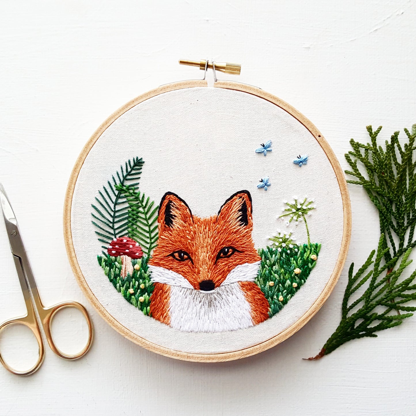 Little Fox Embroidery Pattern (PDF)