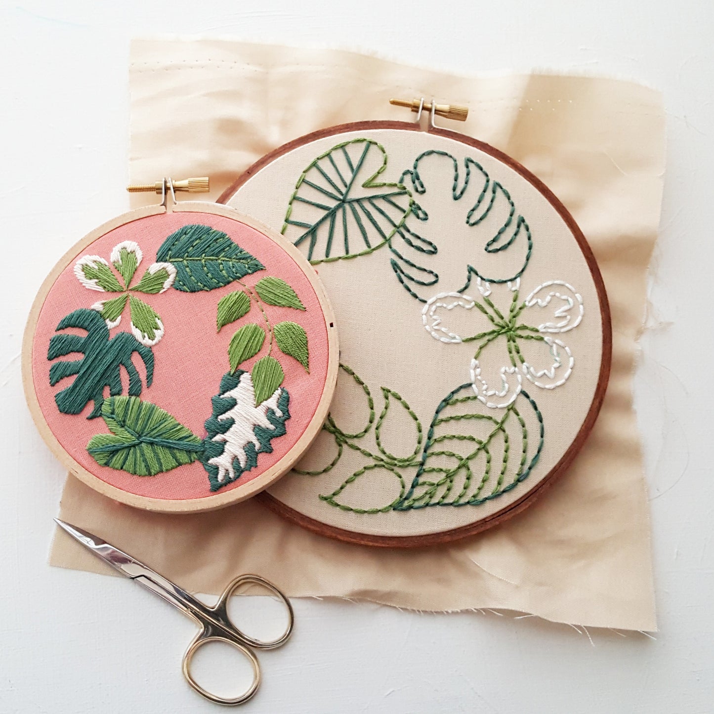 Tropical Plants Hand Embroidery Pattern (PDF)