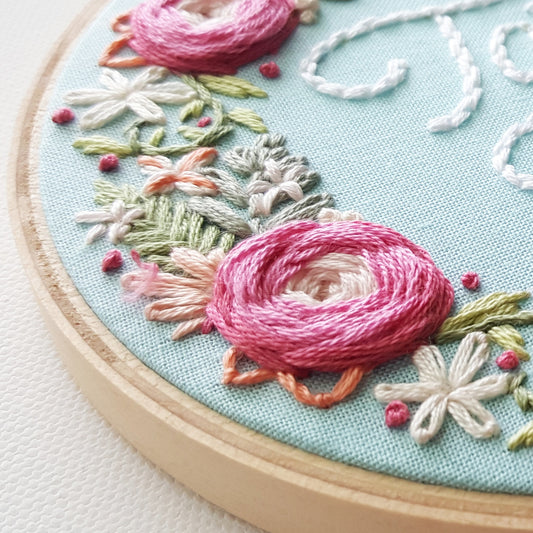  Flower Borders & Wreaths Floral Embroidery Pattern Kit - 21 Fun  Modern Water Soluble Embroidery Patterns - Easy to Use for Beginner to Adult