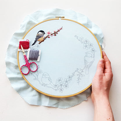 Spring Wreath Embroidery Kit