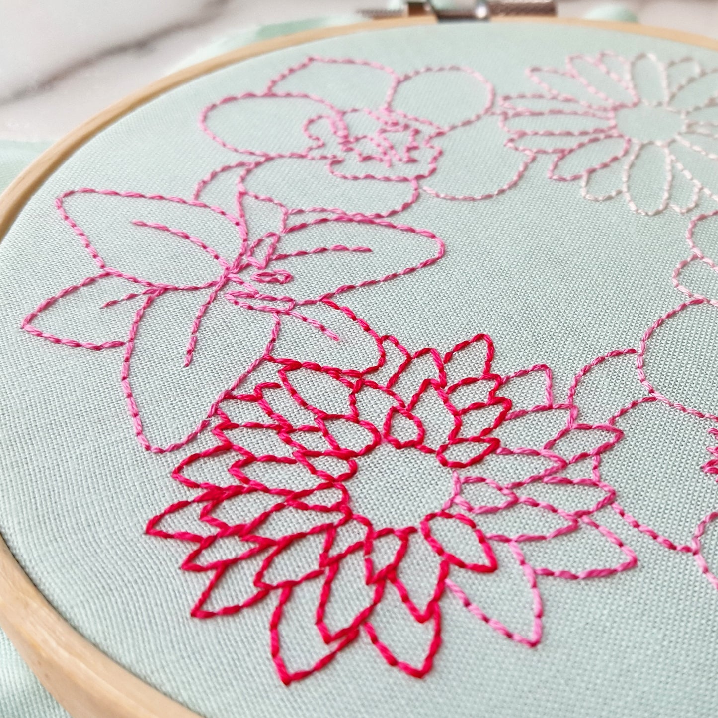 Simple Flowers Embroidery Pattern (PDF)