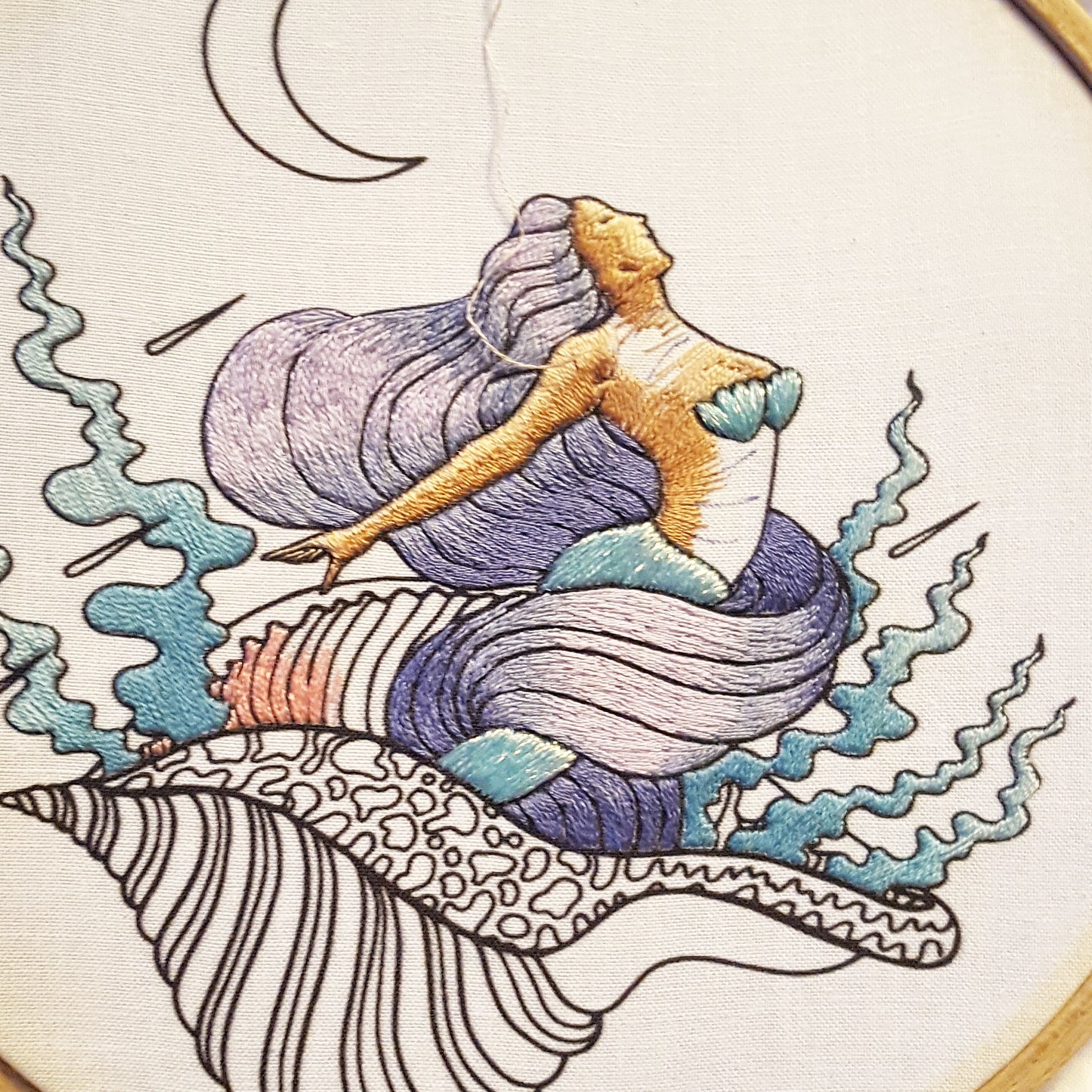 Mermaid Dreams Hand Embroidery Pattern (PDF)