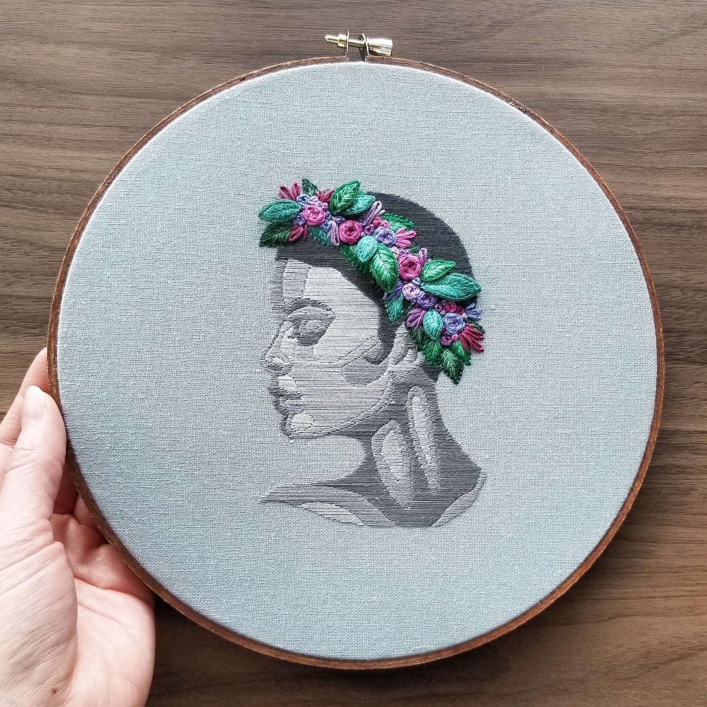 Modern Cameo Embroidery Pattern (PDF)