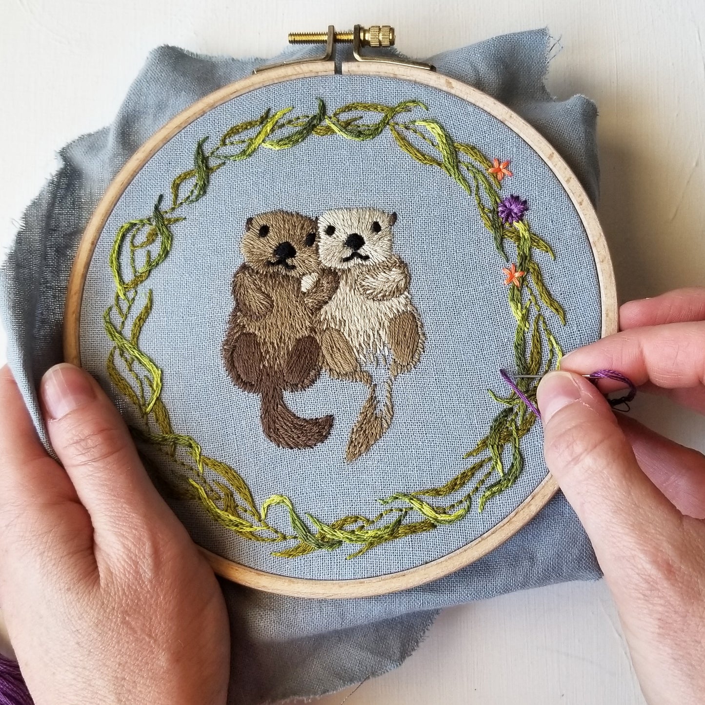 Otterly Adorable Embroidery Pattern (PDF)