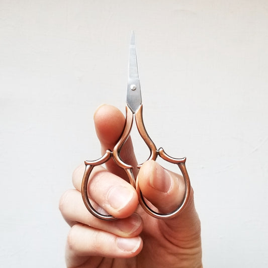 Copper Leaf Embroidery Scissors
