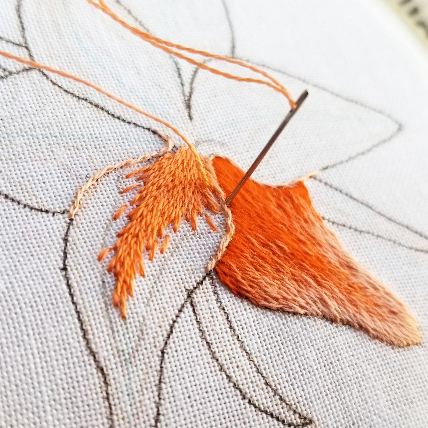 Orange Lily Embroidery Pattern (PDF)