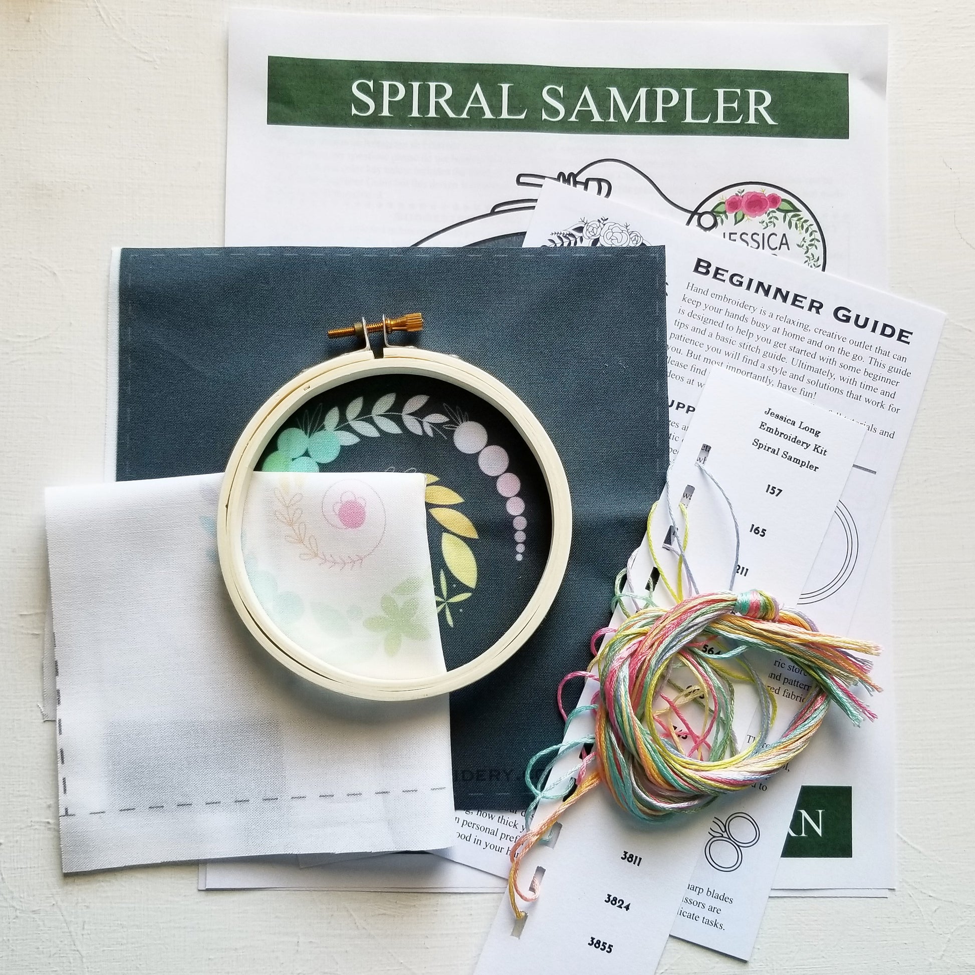 Spiral Sampler Embroidery for Beginners — Homestead Art & Studio