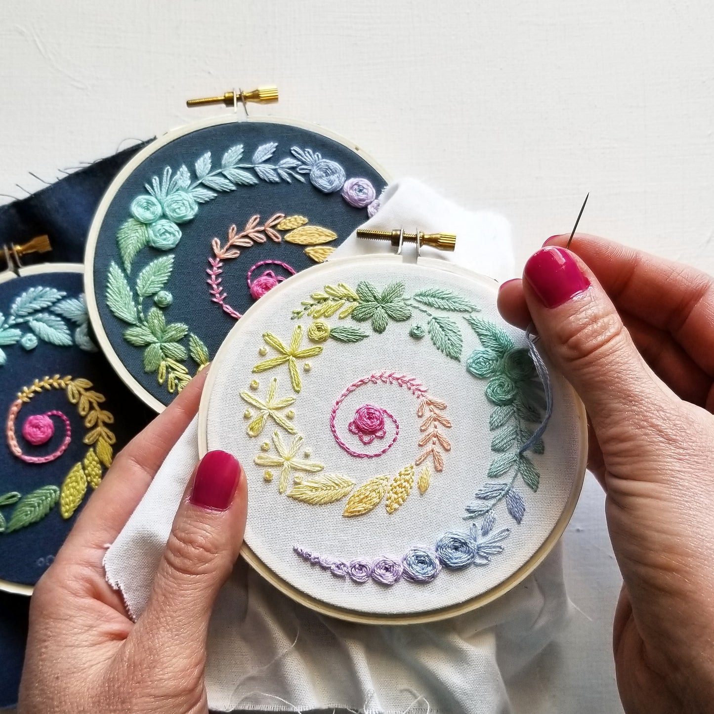 Spiral Sampler Beginner Embroidery Pattern (PDF)