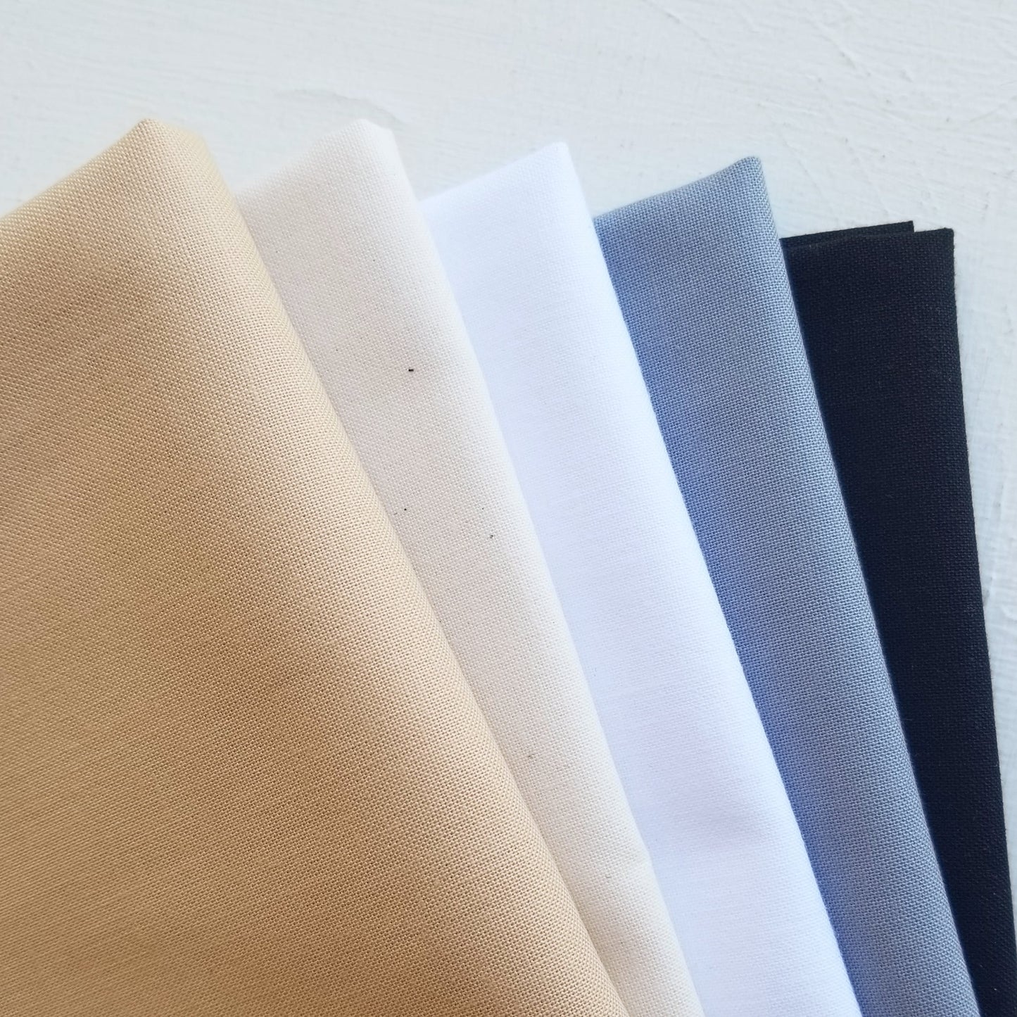 Kona Cotton Fabric Bundle: Neutrals