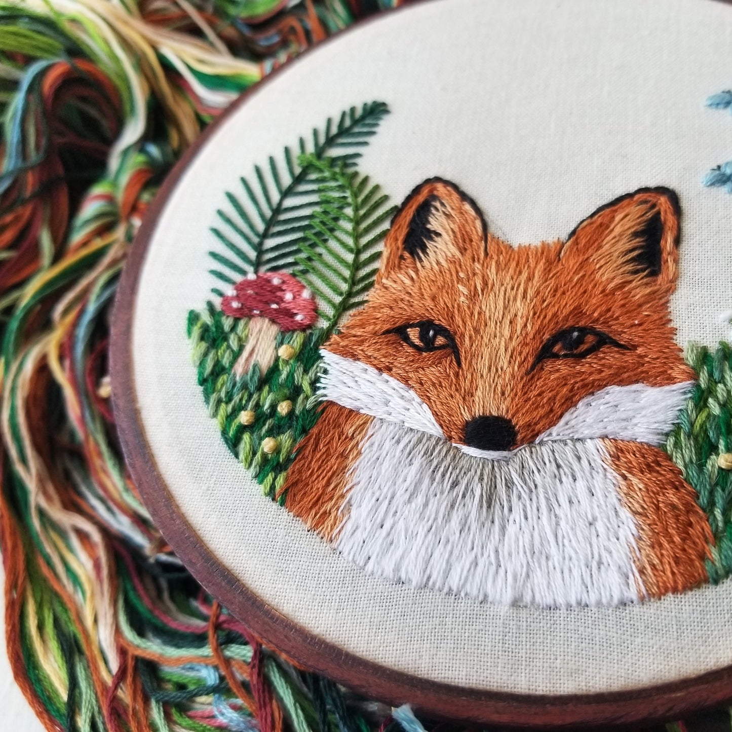 Red Fox Embroidery Kit