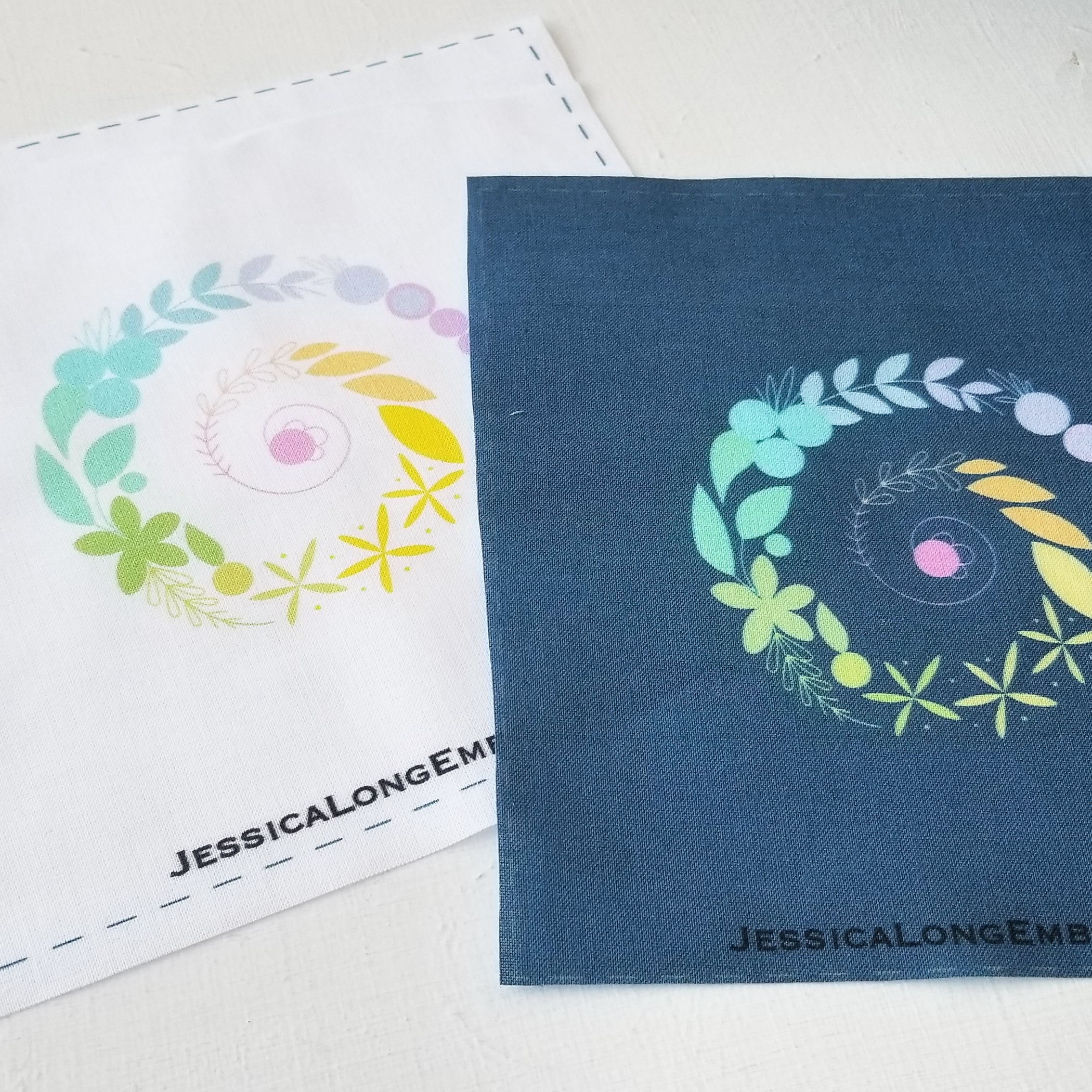 Spiral Sampler Printed Fabric – Jessica Long Embroidery