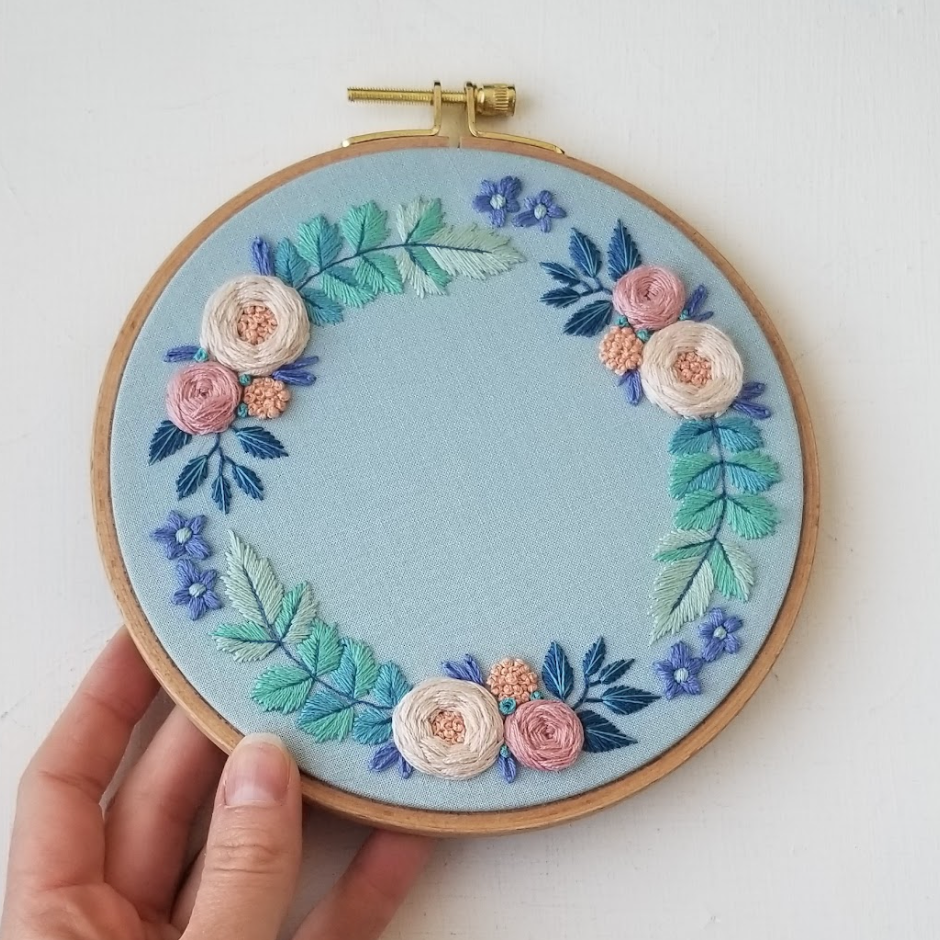 Morning Blooms Printed Fabric – Jessica Long Embroidery