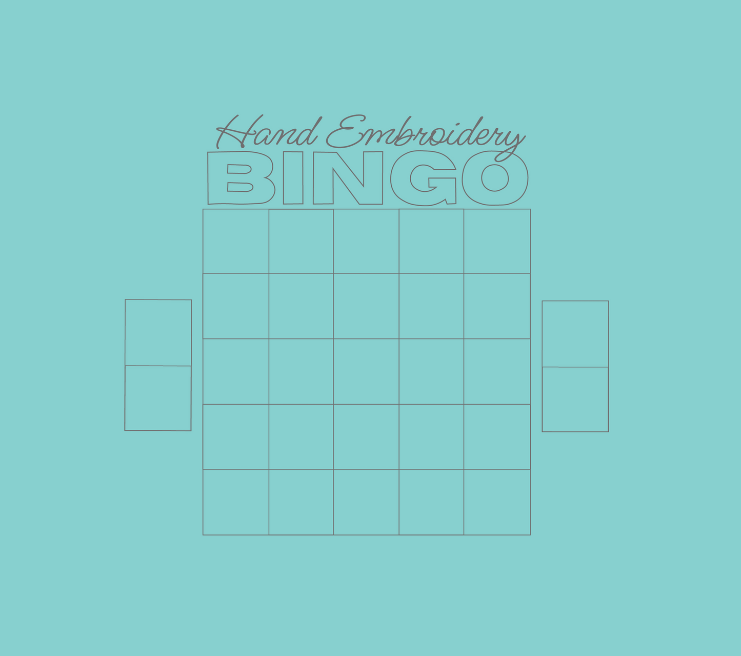 Embroidery Bingo 2023 Printed Fabric